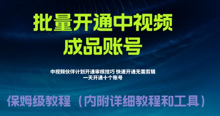 (6561期)外面收费1980暴力开通中视频计划教程,附 快速通过中视频伙伴计划的办法 (6561期)外面收费1980暴力开通中视频计划教程,附 快速通过中视频伙伴计划的办法