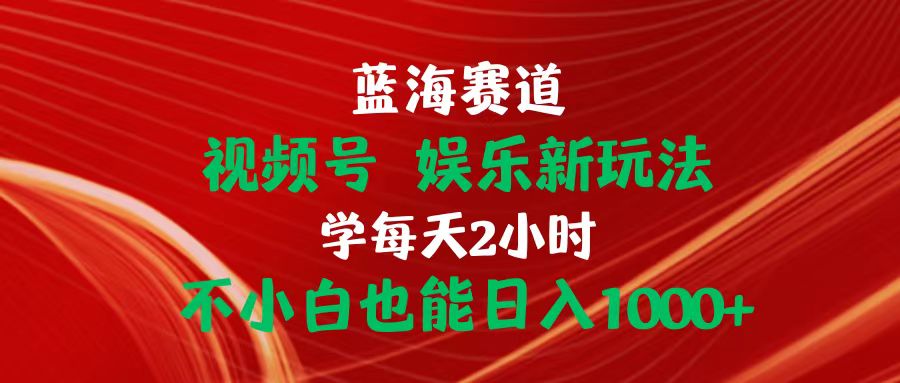 （10818期）蓝海赛道视频号 娱乐新玩法每天2小时小白也能日入1000+-888资源网