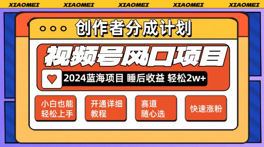（12084期）微信视频号大风口项目 轻松月入2w+ 多赛道选择，可矩阵，玩法简单轻松上手-888资源网