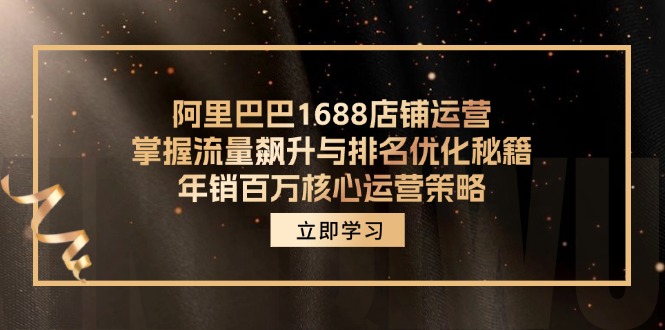 （12184期）阿里巴巴1688店铺运营，掌握流量飙升与排名优化秘籍 年销百万核心运营策略-888资源网