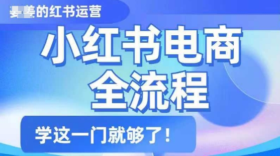 小红书电商全流程，精简易懂，从入门到精通，学这一门就够了-888资源网