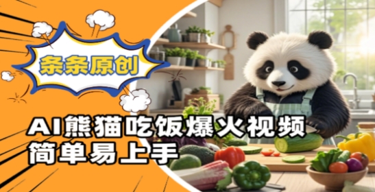 Ai熊猫吃饭爆火视频，条条原创，简单易上手-888资源网