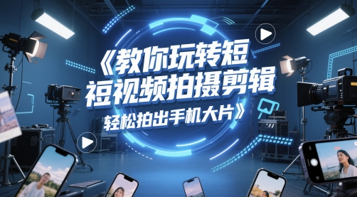 教你玩转短视频拍摄剪辑，轻松拍出手机大片-888资源网