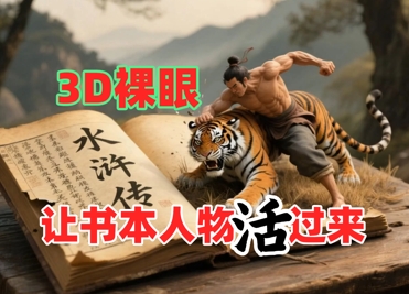 书本人物裸眼3D视频，新的玩法，流量超猛，保姆级教程-888资源网
