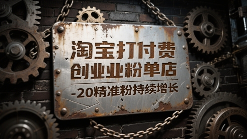 淘宝打付费创业粉单店每天稳定10-20精准粉持续增长-888资源网