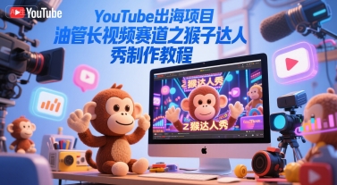 YouTube出海项目，油管长视频赛道之猴子达人秀制作教程-888资源网