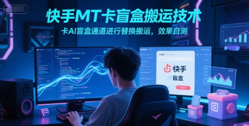 快手MT卡盲盒搬运技术，卡AI盲盒通道进行替换搬运，效果自测-888资源网