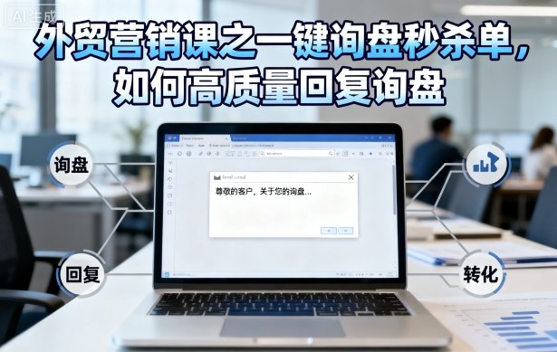 外贸营销课之一键询盘秒杀单，如何高质量回复询盘