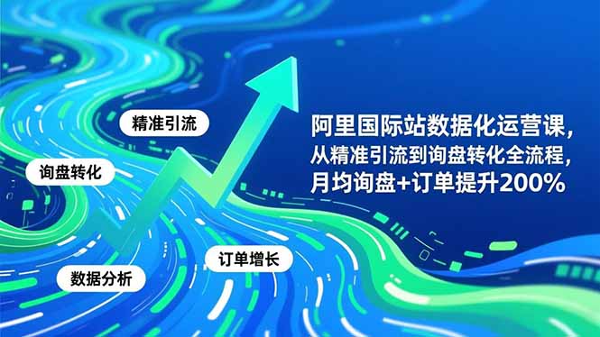 （16660期）阿里国际站数据化运营课-11月，从精准引流到询盘转化全流程，月均询盘+订单提升200%
