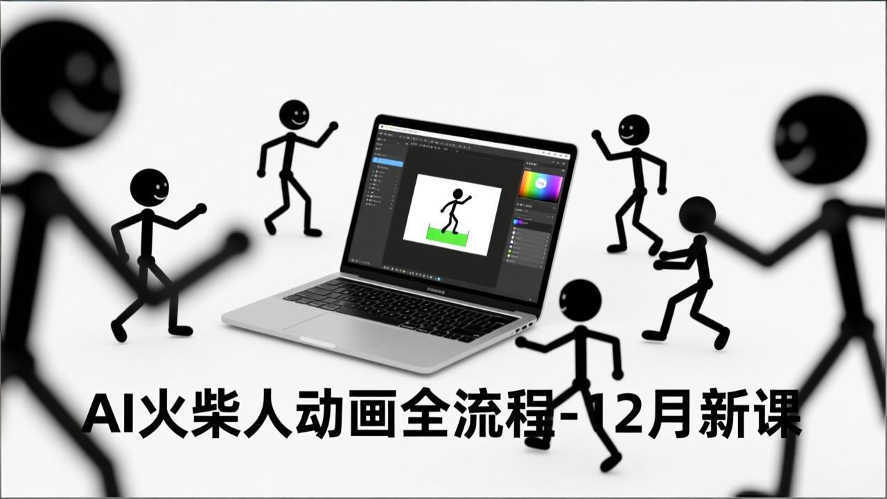 （16861期）AI火柴人动画全流程-12月新课，文案生成、声音克隆、视频剪辑，零基础快速产出动画