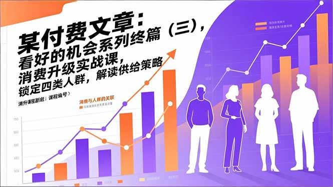 （17004期）某付费文章：看好的机会系列终篇（三），消费升级实战课，锁定四类人群，解读供给策略