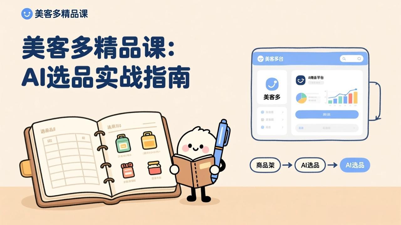 （17292期）AI+美客多精品课，工具实操、数据选品、AI优化，新手也能快速上手，月入5000+美元