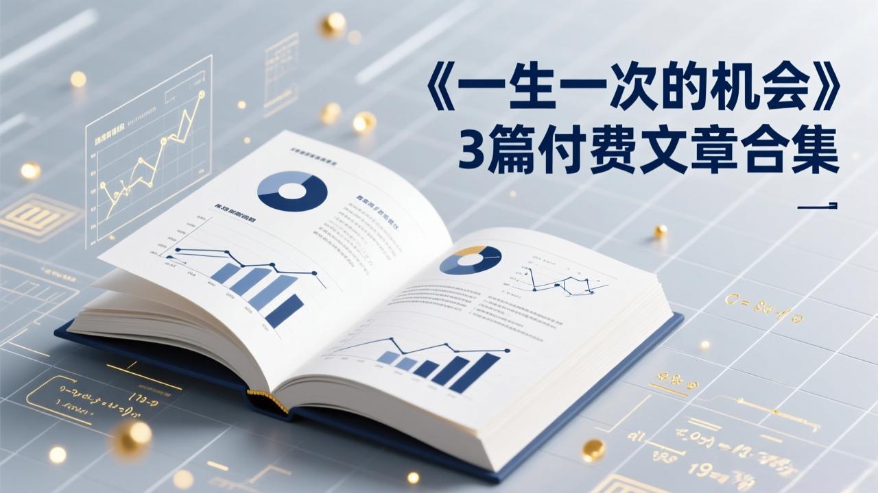 （17456期）付费文章合集《一生一次的机会》3篇，一个系统性、一次性、独家性的透剧