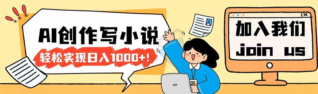 （17822期）26年最新风口项目AI工具创作写小说，轻松实现日入1000+