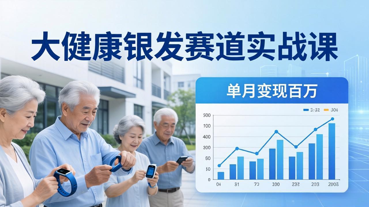 （17754期）大健康银发赛道实战课：拆解视频号线索型 IP 单月变现百万逻辑，教你精准获客高效变现