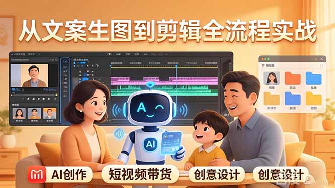 （17916期）原创 AI 剧情短视频带货：AI+家庭剧情+带货广告，从文案生图到剪辑全流程实战
