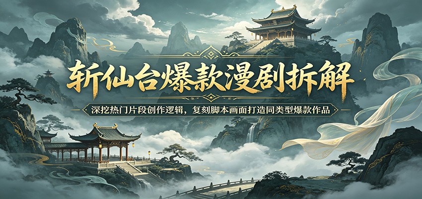 斩仙台爆款漫剧拆解:深挖热门片段创作逻辑,复刻脚本画面打造同类型爆款作品