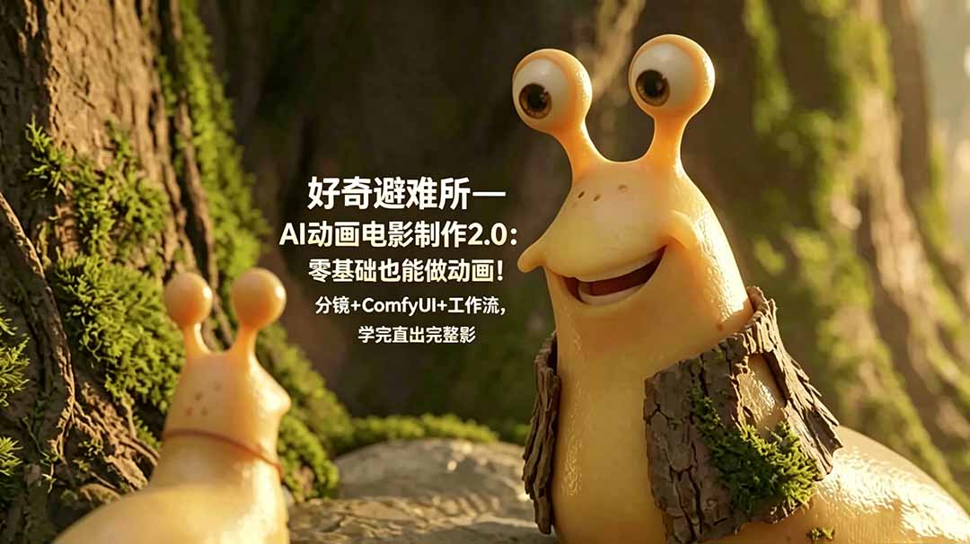 (18924期)好奇避难所—AI动画电影制作2.0:零基础也能做动画!分镜+ComfyUI+工作流,学完直出完整影片
