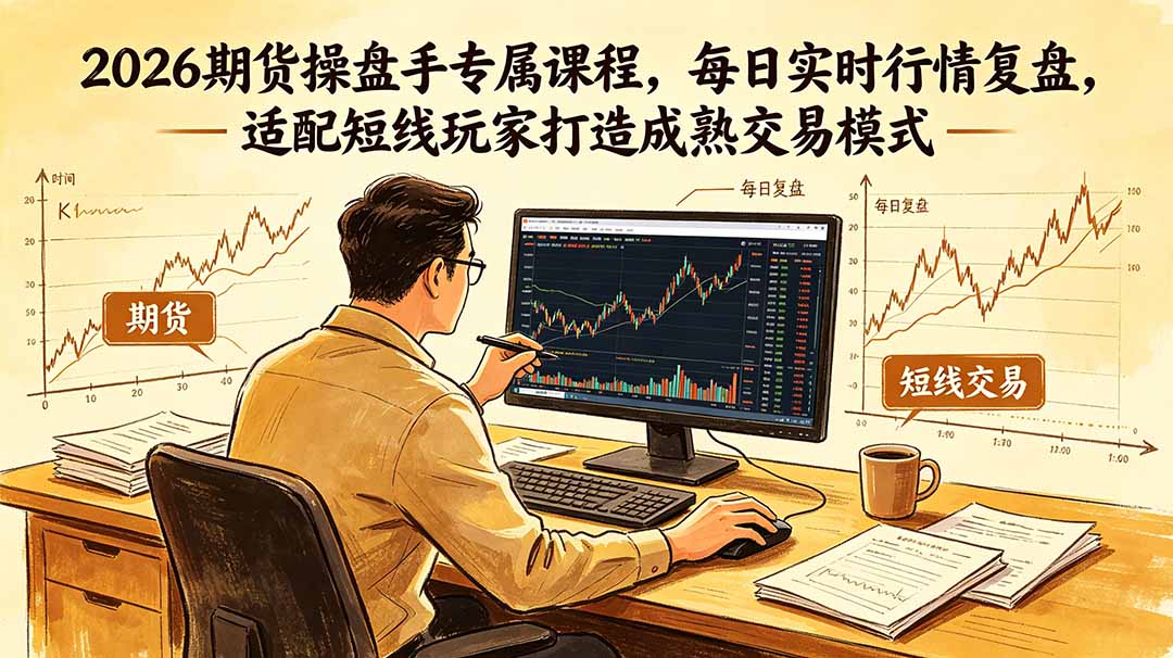 (18902期)2026期货操盘手专属课程-更新6月,每日实时行情复盘,适配短线玩家打造成熟交易模式