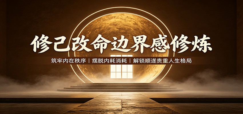 修己改命边界感修炼：筑牢内在秩序，摆脱内耗消耗，解锁顺遂贵重人生格局