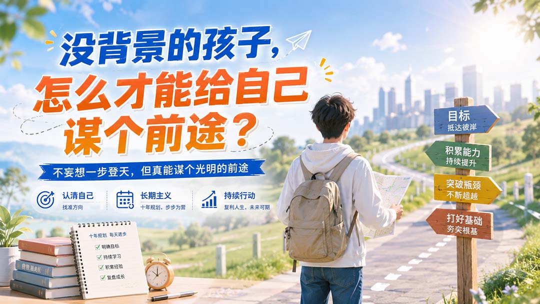 （20181期）付费文章：没背景的孩子，怎么才能给自己谋个前途？
