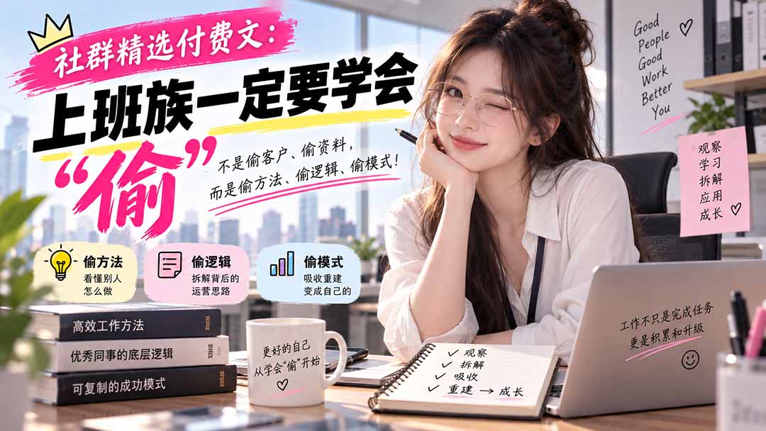 （20423期）社群精选付费文：上班族一定要学会“偷“