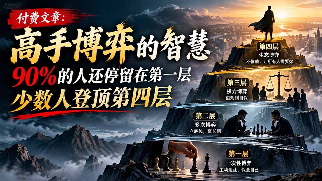 （20628期）【无水印】付费文章：高手博弈的智慧，90%的人还停留在第一层，少数人登顶第四层