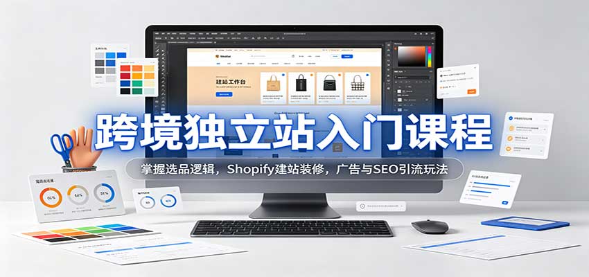 跨境独立站入门课程:掌握选品逻辑,Shopify建站装修,广告与SEO引流玩法