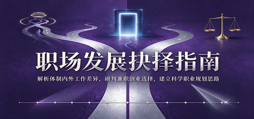 职场发展抉择指南:解析体制内外工作差异,研判兼职创业选择,建立科学职业规划思路