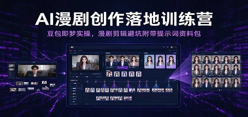 AI漫剧创作落地训练营：豆包即梦实操，漫剧剪辑避坑附带提示词资料包（更新）