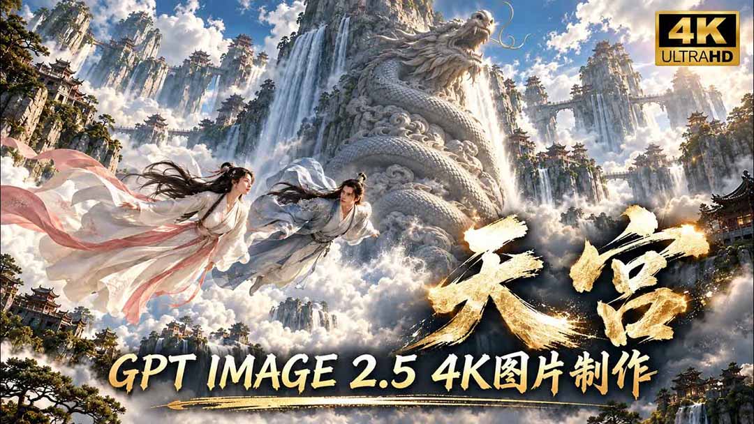 (20764期)【无水印】GPT Image 2.5实测!4K到底多清楚?皮肤、手指、修图与天宫场景全面测试