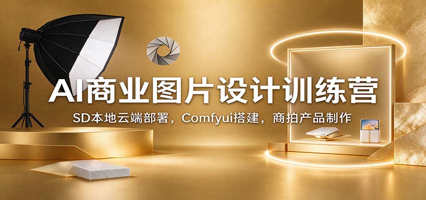 AI商业图片设计训练营:SD本地云端部署,Comfyui搭建,商拍产品制作