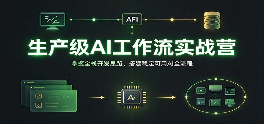 生产级AI工作流实战营：掌握全栈开发思路，搭建稳定可用AI全流程
